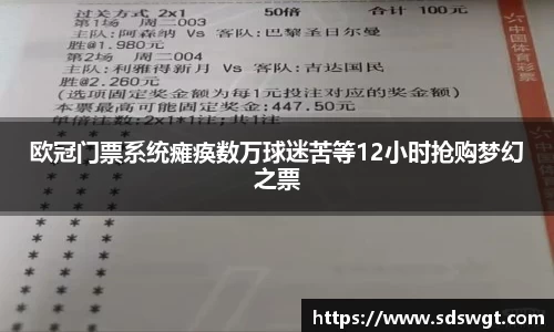 欧冠门票系统瘫痪数万球迷苦等12小时抢购梦幻之票